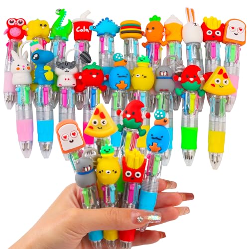 CZWZ 24Pcs Mini Multicolor Pens in One 4-in-1 Cute Pens Bulk for - Product Imagery