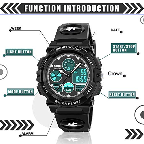 Kids Digital Watches, LED Waterproof Sports Watches for Kids- - Product Imagery