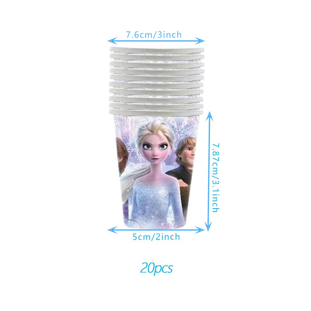 90 Psc Frozen Birthday Party Supplies Set Pink Theme with - JYHFY Official Imagery - 5