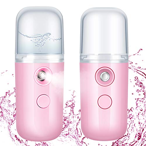 Honoson 2 Pack Nano Facial Mister for Lashes Sprayer,Pink - Product Imagery