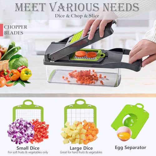 Vegetable Chopper Dicer with Container | Cheese Grater Mandoline - Product Imagery
