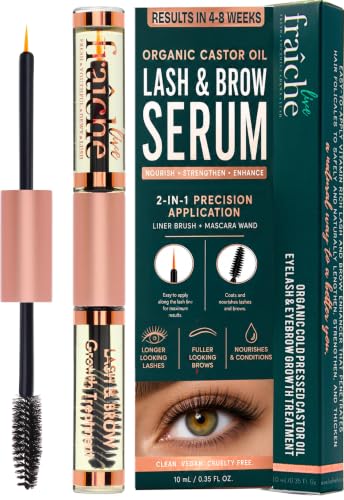 Live Fraiche Organic Castor Oil Lash Serum for Eyelash Growth Serum an - View 1