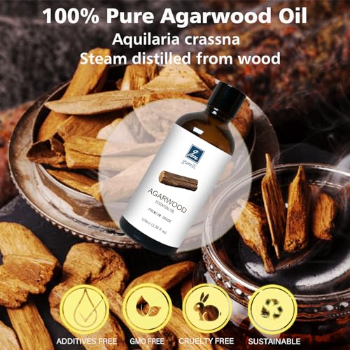 GM Gumili Agarwood Essential Oil, Oud Oil for Diffuser, - Product Imagery
