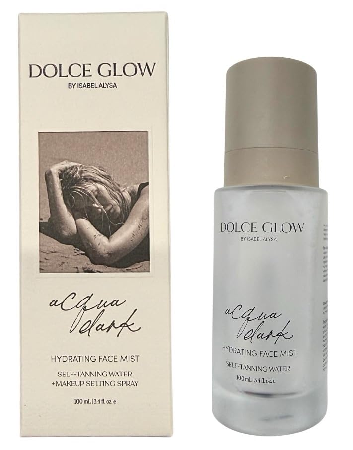 Dolce Glow Acqua Dark Self Tanning Water Hydrating Face Mist - Dolce Glow Official Imagery - 1