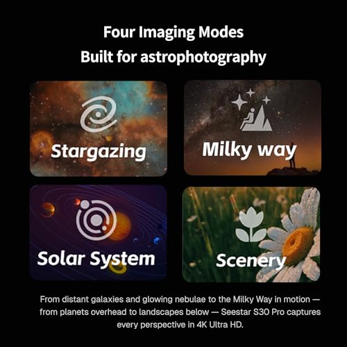 ZWO Seestar S30 Pro Smart Telescope, App-Controlled - Product Imagery