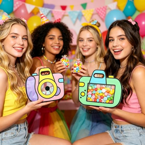 30PCS Cartoon Camera Shape Gift Bags with Handles,Bulk Party - Product Imagery