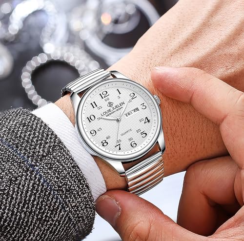 BESTKANG Large Face Easy to Read Stretch Band Watch， Women's - Product Imagery