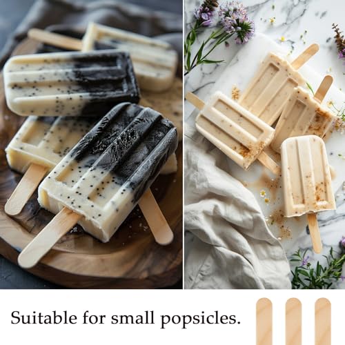 KTOJOY 200 Pcs Craft Sticks Ice Cream Sticks Natural Wood - Product Imagery