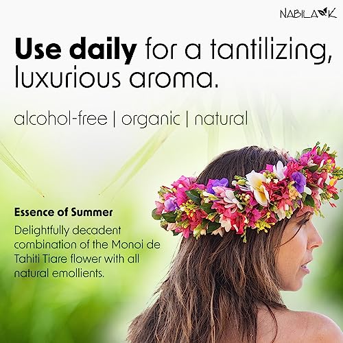Nabila K Polynesian Monoi Tiare Roll-On Perfume Oil for Women | - Product Imagery