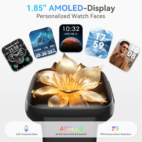 Smart Watch for Men/Women, Answer/Make Call, 1.85" AMOLED - Product Imagery