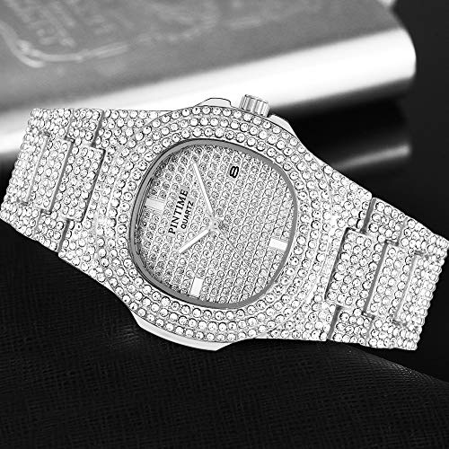 Gosasa Men's/Womens Unisex Crystal Watch Full Bling Iced-Out - Product Imagery