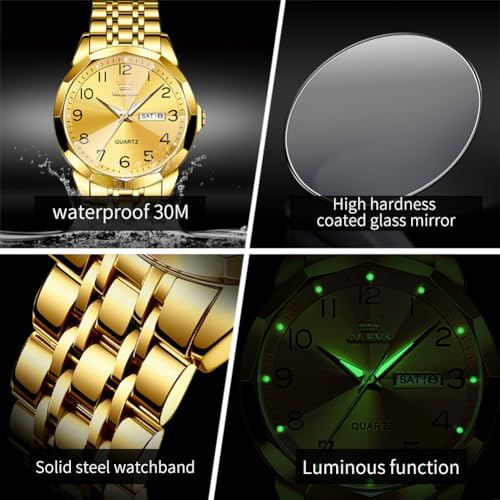 OLEVS Valentines Couple Watch Luxury Fashion His and Hers - Product Imagery