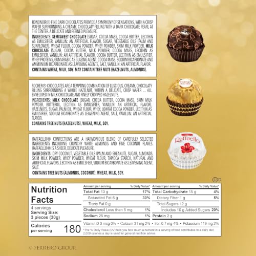 Ferrero Collection Gourmet Gift Box, 12 Assorted Confections - Product Imagery