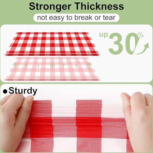 4 Packs Buffalo Disposable Table Cloth, 54 x 108 Inch Waterproof - Product Imagery
