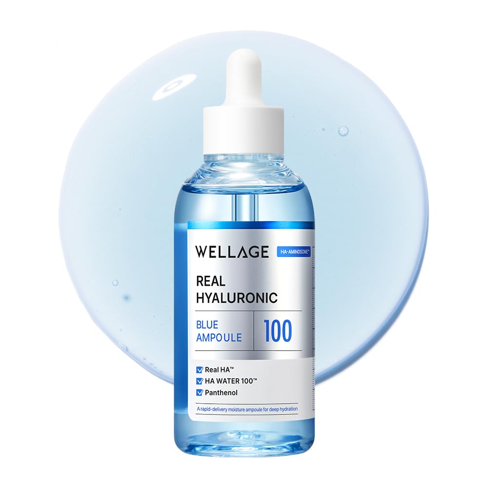 WELLAGE Real Hyaluronic Blue Ampoule 100 2 54 fl oz - WELLAGE Official Imagery - 2