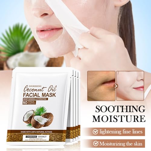 iiniim Nourishing Coconut Facial Mask Pack of 5 Hydrating - Product Imagery