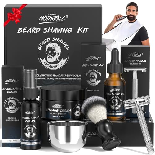 8Pcs Shaving Kit for Men Gift Basket for Christmas Birthday - POP MODERN.C Official Imagery - 1