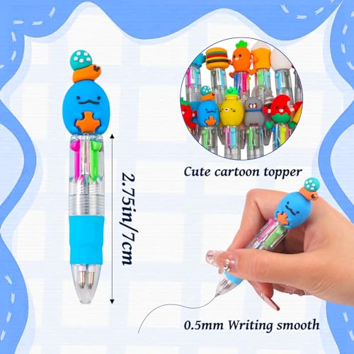 CZWZ 24Pcs Mini Multicolor Pens in One 4-in-1 Cute Pens Bulk for - Product Imagery