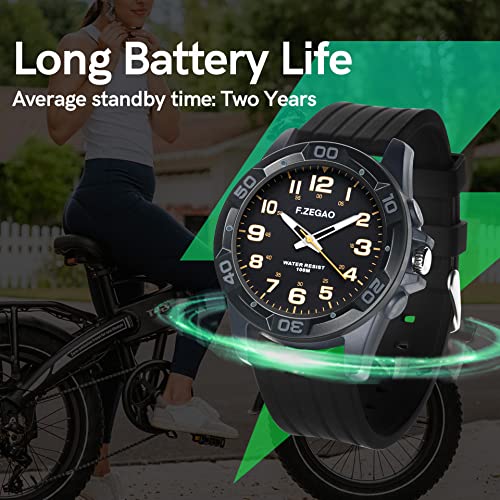 100M Waterproof Watch for Swimming, Easy Read Unisex Analog - Product Imagery