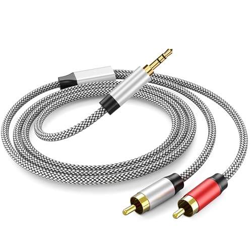 PPTVC 3.5mm to 2RCA Audio Cable 3ft, Auxiliary Adapter,Stereo Spl by PPTVC - Angle View 1