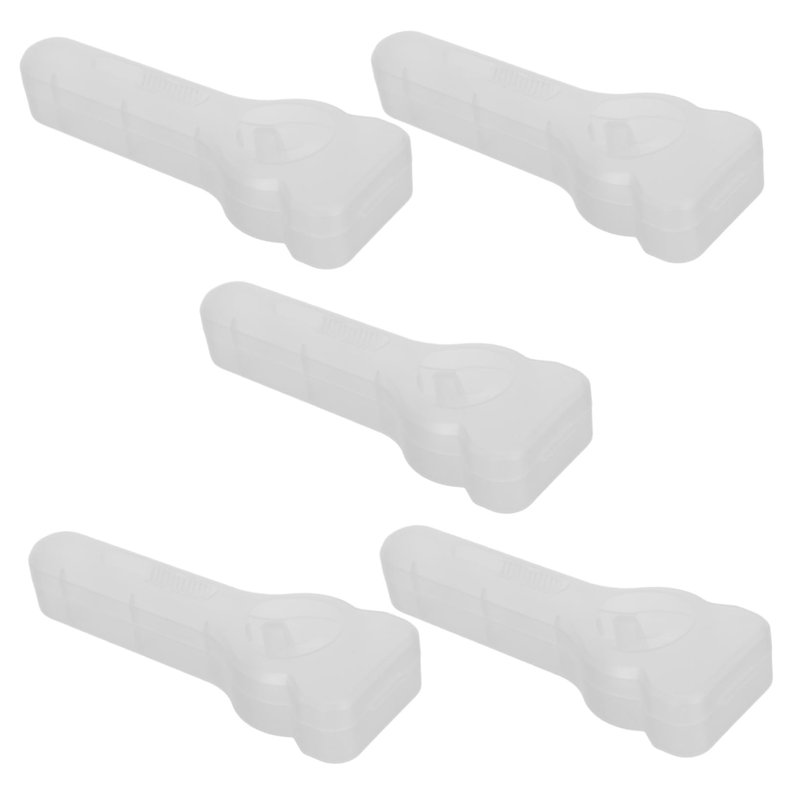 MERRYHAPY 5pcs Portable Razor Case, Hard Plastic Shaving Protector Box for Men, Travel Storage Organizer for Manual Razors and Trimmers
