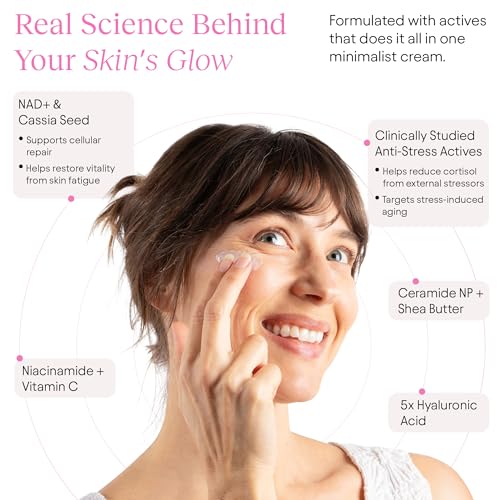 JIYU NAD+ Hydrating Face Moisturizer – Korean Anti-Aging Cream fo - Product Imagery