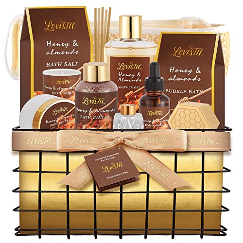 Christmas Spa Gift Baskets For Women Honey Almond Bath and - LOVESTEE Official Imagery - 1