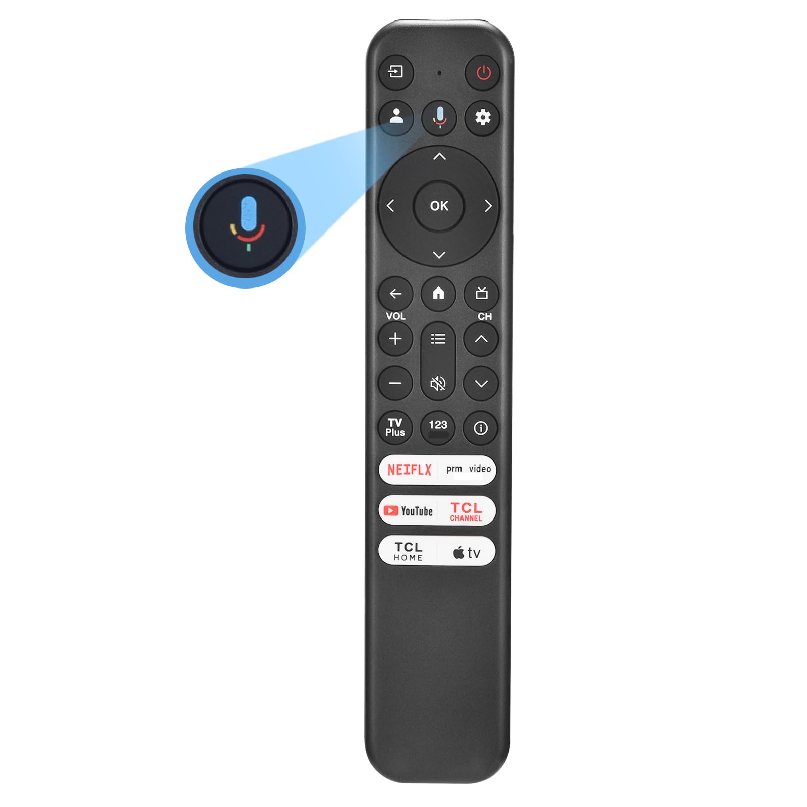 MOILDRH Replacement for TCL Google TV Voice Remote, RC813 Control - MOILDRH Official Product View 1