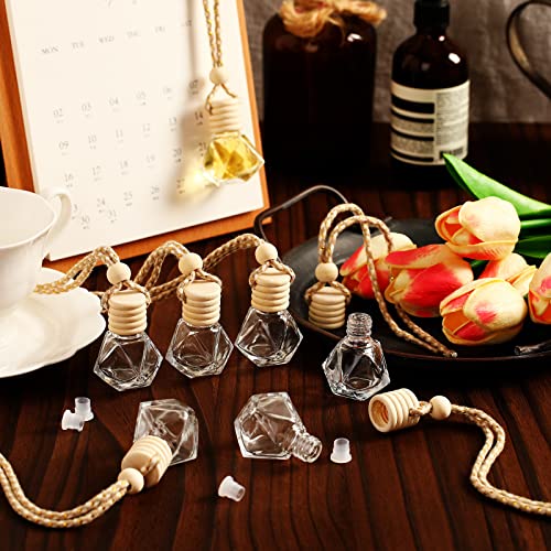 BBTO 50 Pcs Hanging Car Air Freshener Car Diffuser Bottles Empty - Product Imagery