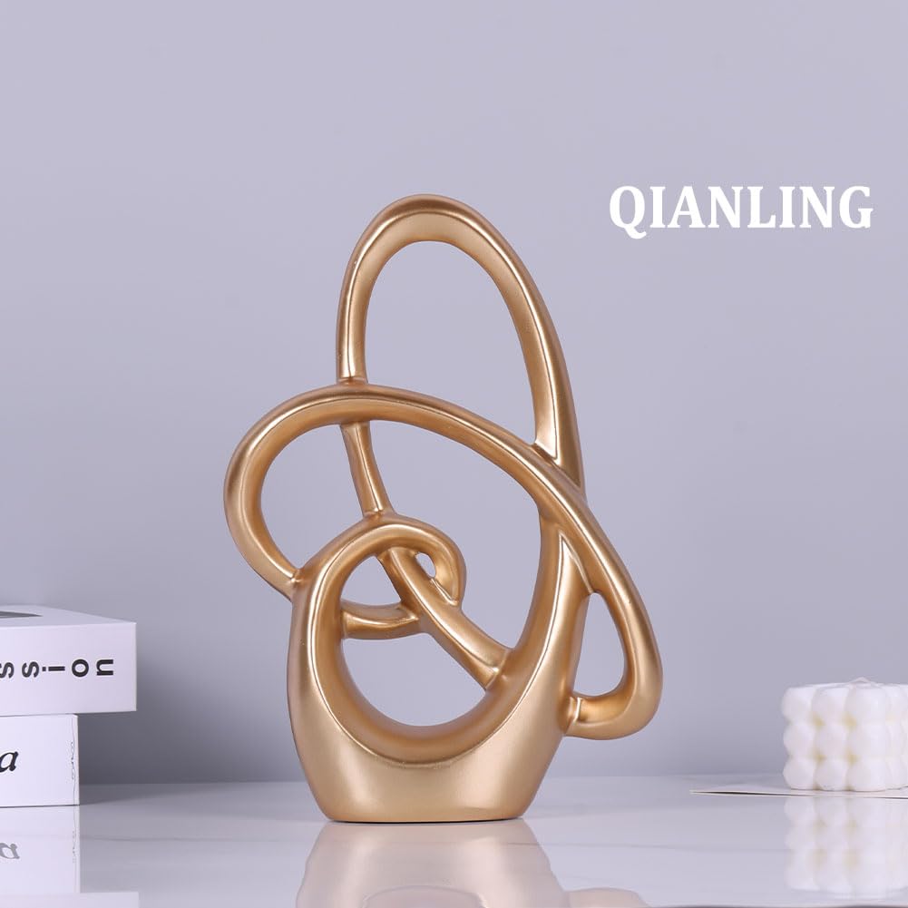 QIANLING Gold Knot Statue Decor - QIANLING Official Imagery - 6