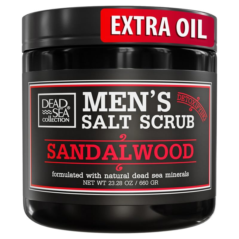 Salt Body Scrub Sandalwood – Moisturizes, Exfoliates & Nourishes Skin – - Dead Sea Collection Official Product View 1