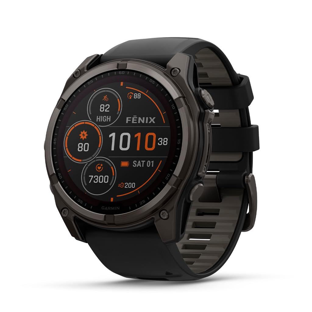 Garmin fēnix® 8 Solar, Sapphire, 51mm, DLC Titanium, - Product Imagery