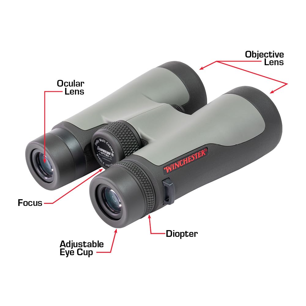Winchester Supreme Optics 10x50 Binoculars for Hunting, Bird Watching and Sports | Tripod Adaptable | IPX7 Waterproof and Fogproof | WINCoat Fully Multi-Coated Lenses, BaK4 Roof Prism
