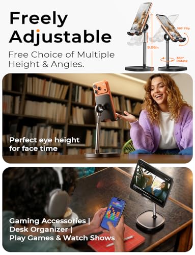 LISEN Cell Phone Stand Phone Holder for Desk, Office Decor - Product Imagery