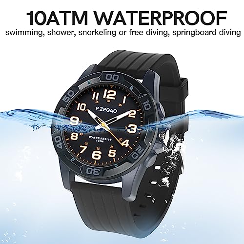 100M Waterproof Watch for Swimming, Easy Read Unisex Analog - Product Imagery