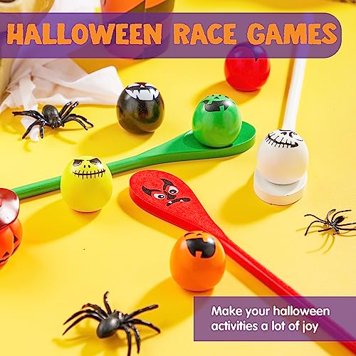 JOYIN 6 Pcs Halloween Egg and Spoon Race Game Set; Eyeballs and - Product Imagery