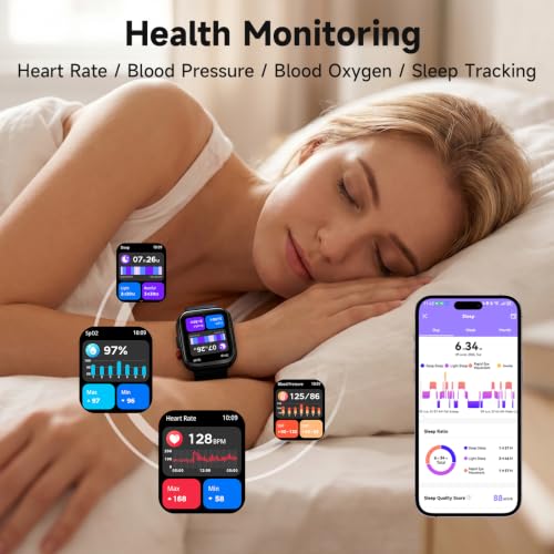 Smart Watch for Men Women, Fitness Tracker Smartwatch 1.83" HD - Product Imagery