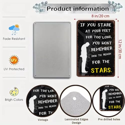 8x12 Inch Aluminum Metal Sign, Inspirational Wall Art Decor, - Product Imagery