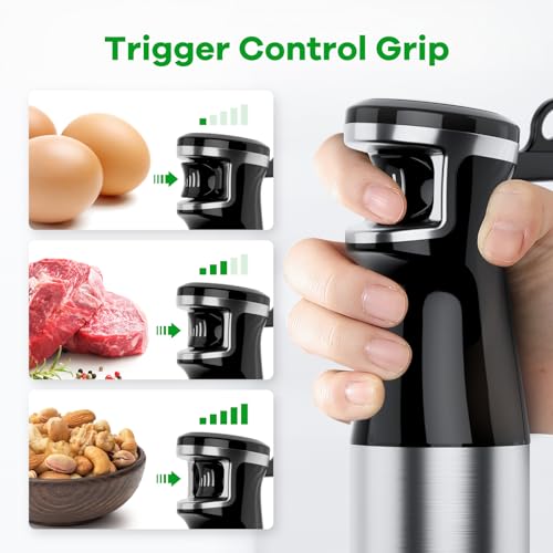 Turelar Immersion Blender Handheld Corded, 1100W 5 in 1 Hand - Product Imagery