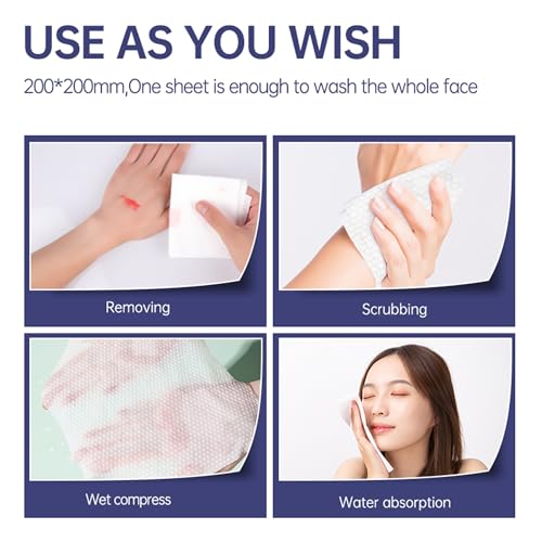 100 Count Face Towels Disposable, Clean Towels (1 Pack) - Product Imagery