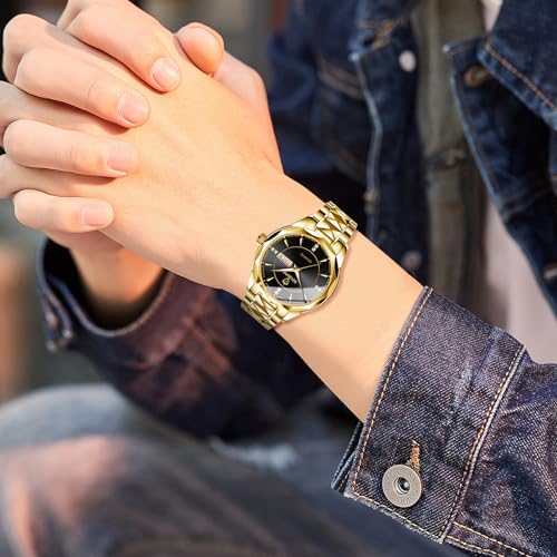 JewelryWe Business Analog Quartz Watches: Men Women Dress - Product Imagery