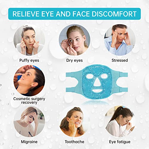 Cold Face Ice Mask Facial Ice Pack, Hot Cold Compress for Face - Product Imagery