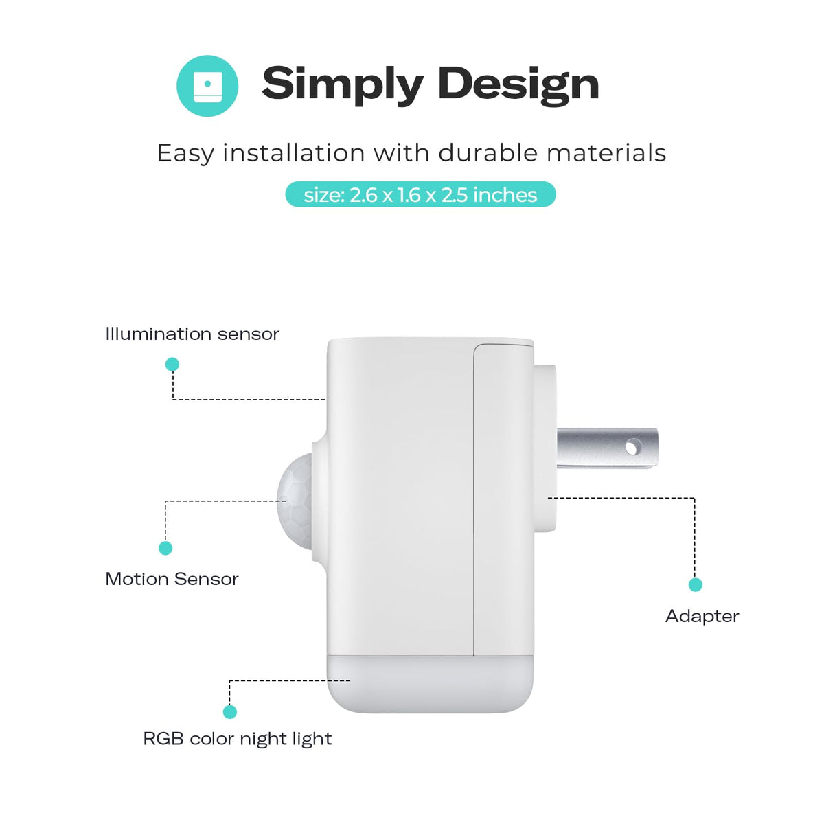 THIRDREALITY Multi Function Night Light Zigbee Repeater 3 in - THIRDREALITY Official Imagery - 3