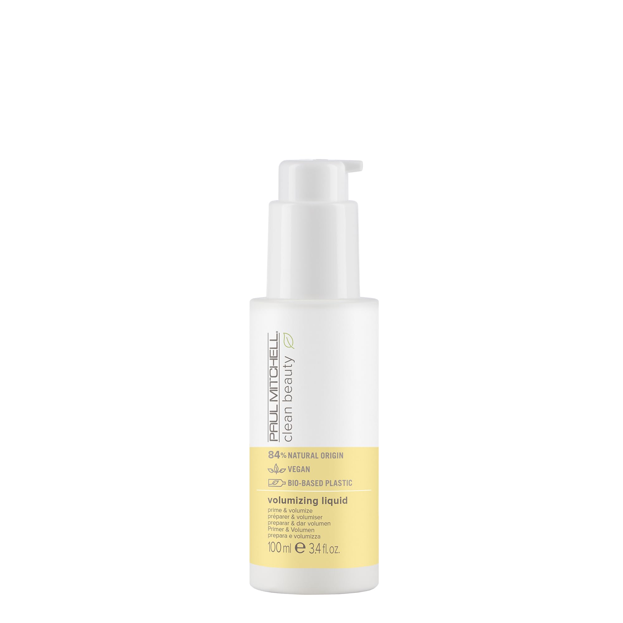 Paul Mitchell Clean Beauty Volumizing Liquid, Prime & Volumize, For All Hair Types, Especially Fine Hair, 3.4 fl. oz.