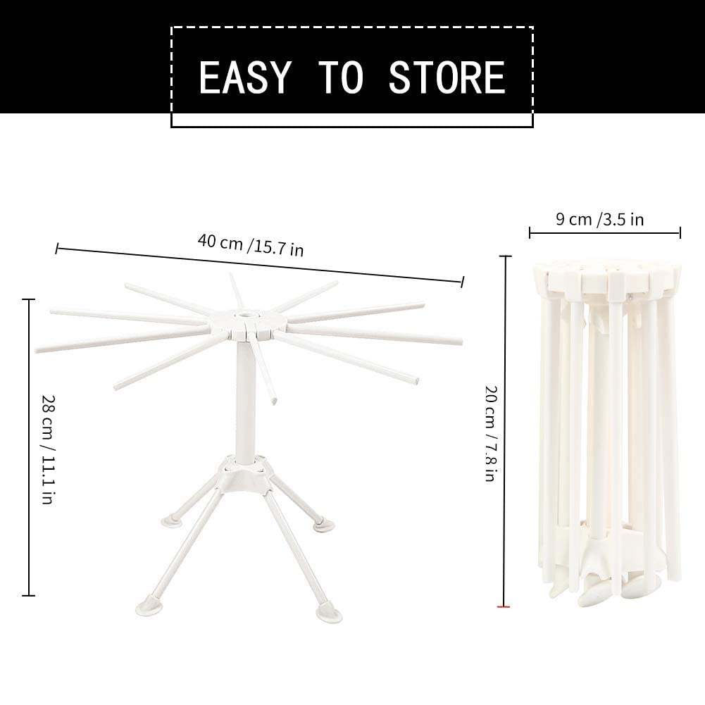 Cambom Collapsible Pasta Drying Rack - Spaghetti Noodle Drying Ra - Cambom Official Product View 3