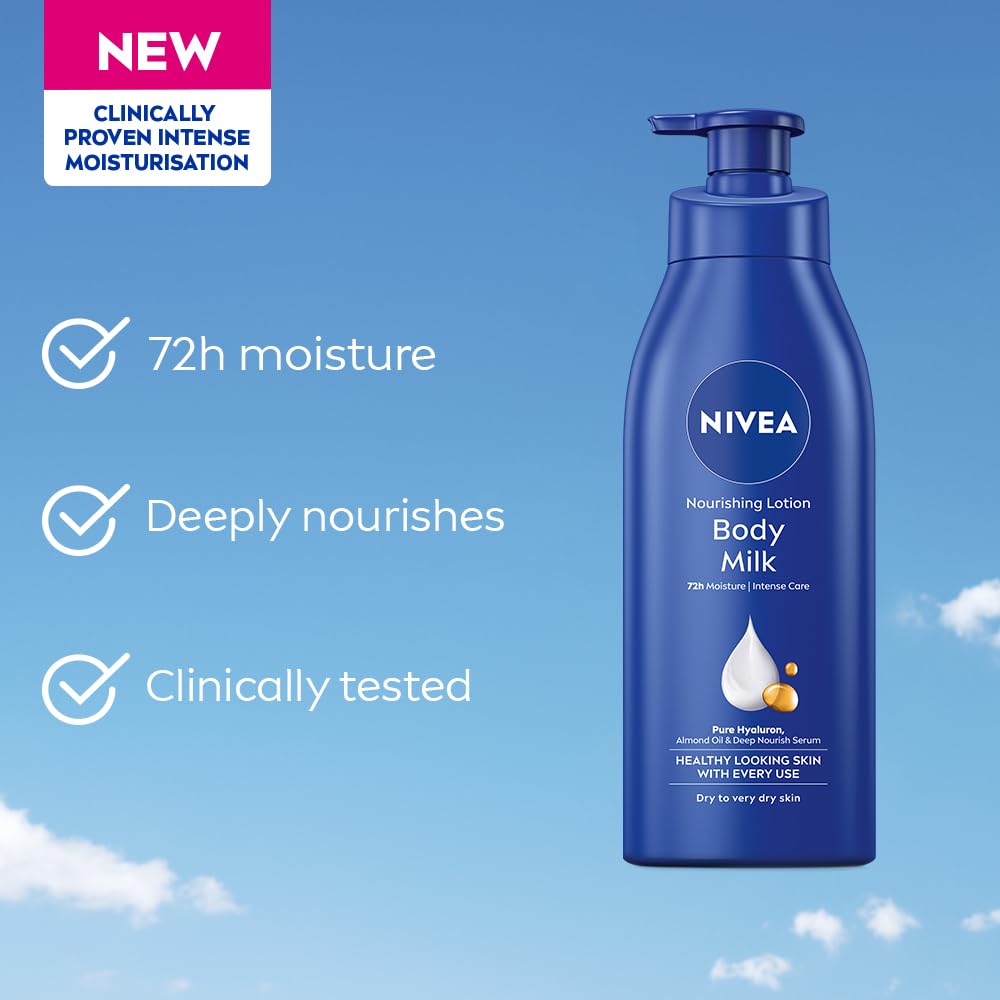 Nivea Nourishing Lotion Body Milk Richly Caring For Very Dry Skin - NIVEA Official Product View 4