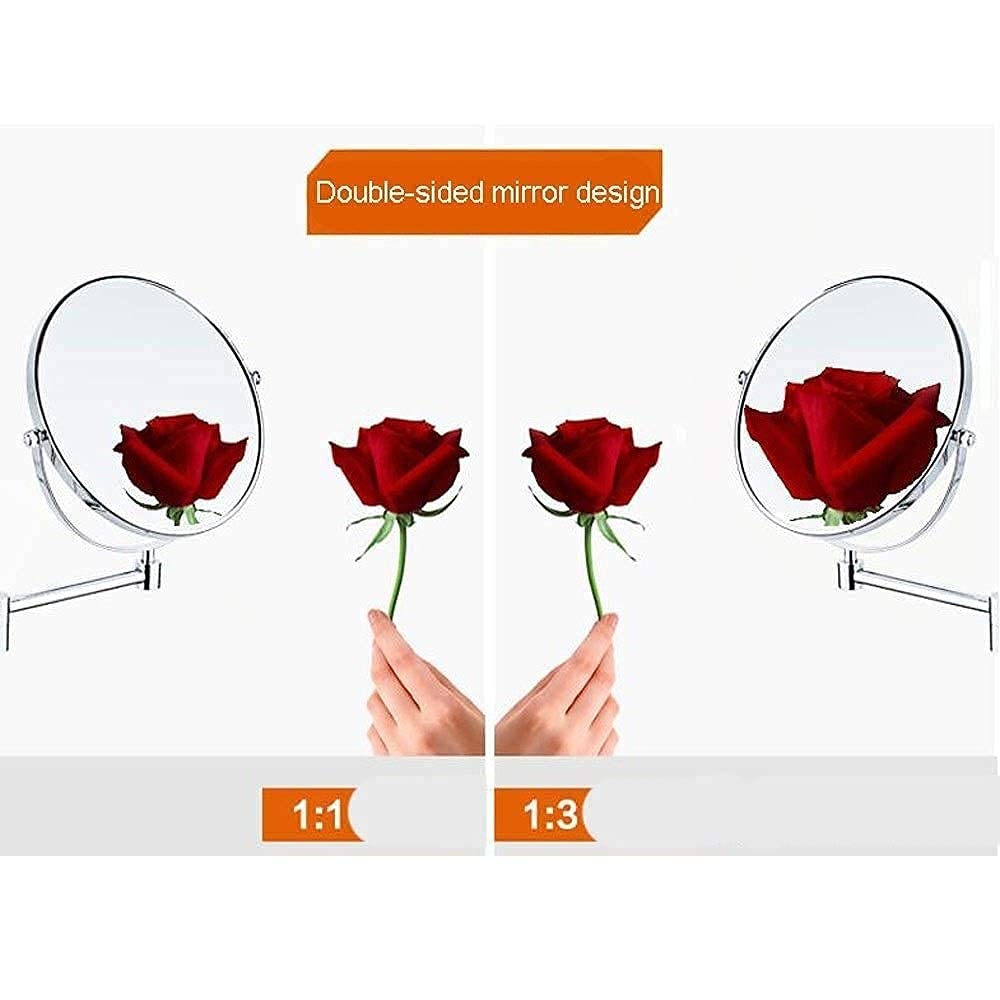 Makeup Mirror Vanity Bathroom Beauty Wall Mounted Folding - XNCDBVYPA Official Imagery - 3