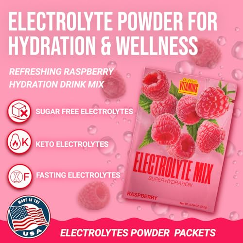 Dr. Price's Vitamins Electrolytes Powder Packets, Raspberry, 30 - Product Imagery