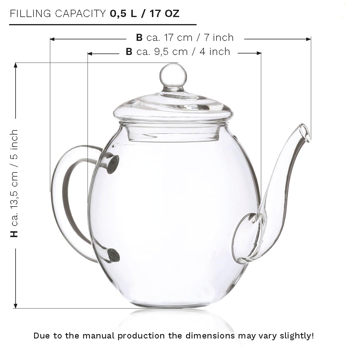 Creano Blooming Tea Gift Set with Glass Teapot 17oz - Creano Official Imagery - 6