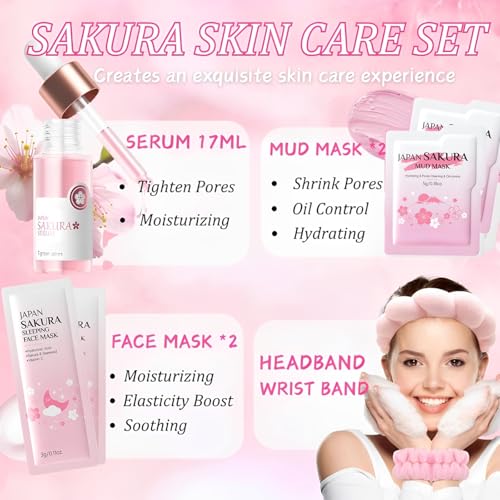 Sakura Skin Care Set for Women Birthday Gifts for Teen - Skin - Product Imagery